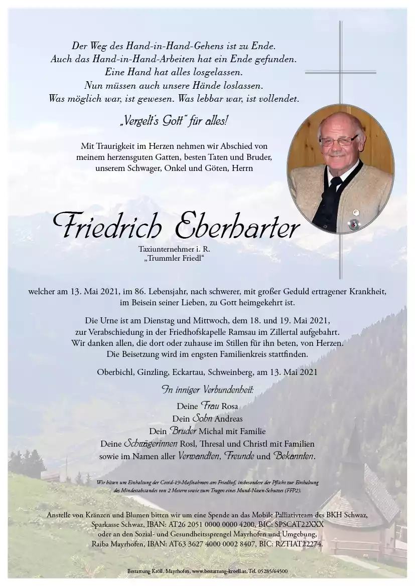 Parte von Friedrich Eberharter